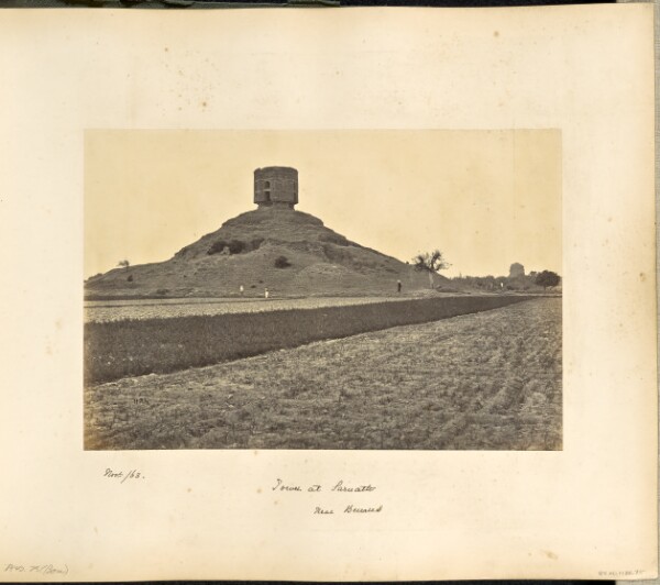 Samuel Bourne, Benares; The Remains of an ancient brick tower at Sarnath, explored by General Cunningham