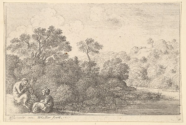 Wenceslaus Hollar, Satyr and two nymphs