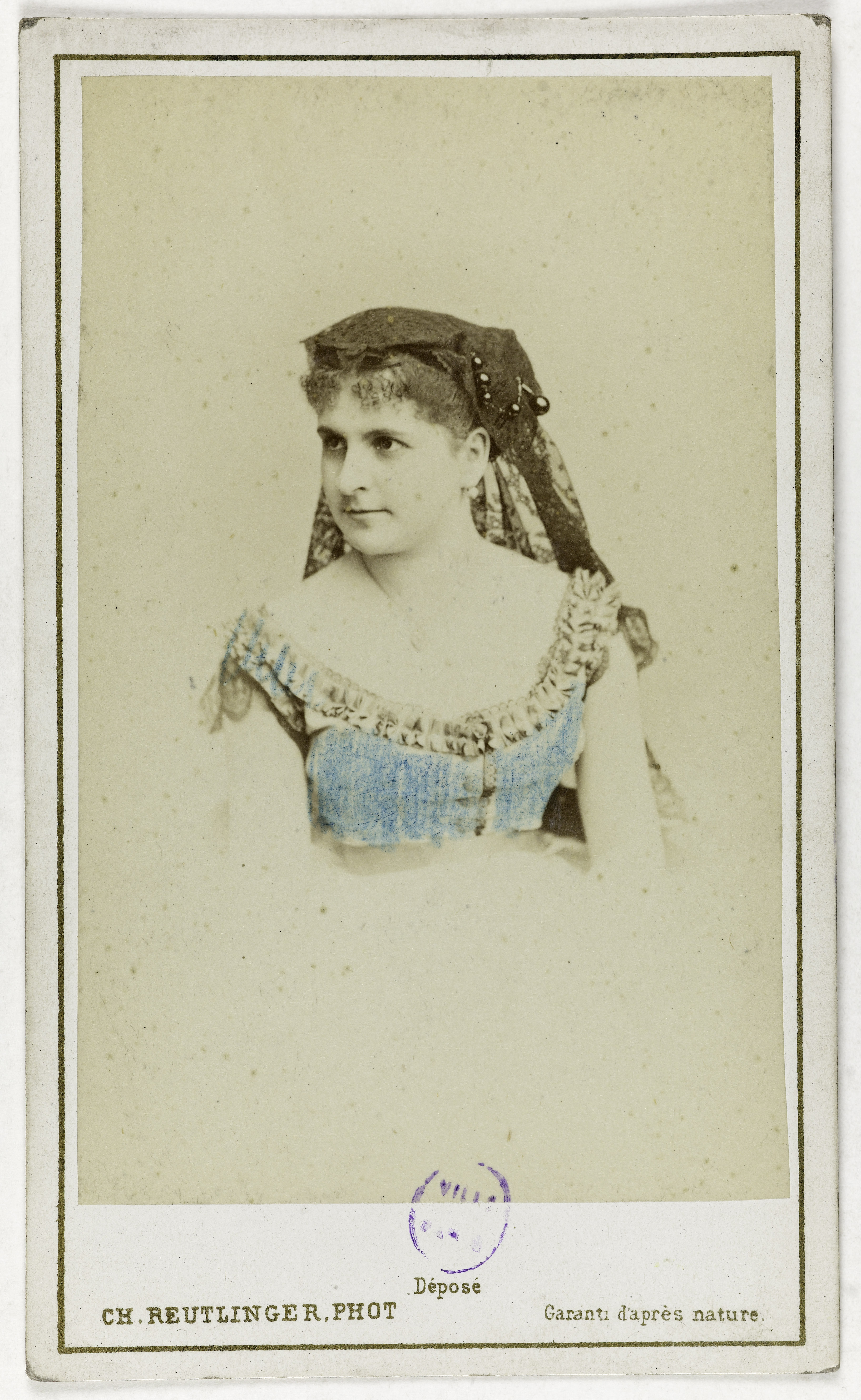 Charles Reutlinger, Portrait de Madame Murray (1849- ap. 1909), née Marie Esther Bedard, actrice de théâtre entre 1865 et 1897.