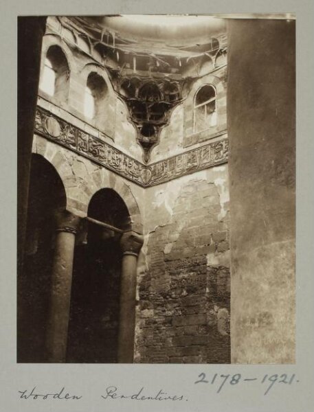 K.A.C. Creswell, Wooden pendentives at the mosque of Mamluk Sultan al-Nasir Muhammad ibn Qalawun at the Citadel, Cairo