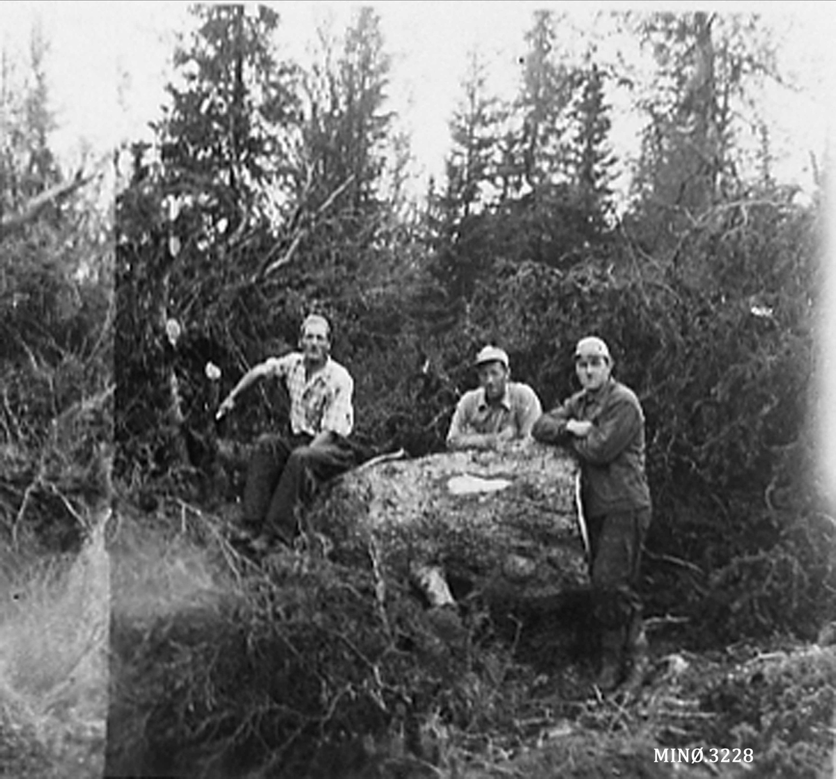 Jo Øvergaard, Tre skogsarbeidere i skogen.
