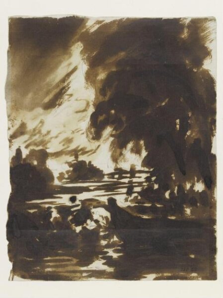 Constable, John (RA), Trees and a stretch of water on the Stour