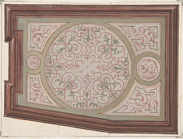 Jules-Edmond-Charles Lachaise, Design for Ceiling, Hôtel Hope
