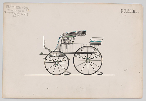 Brewster & Co., Design for Stanhope Phaeton, no. 3316a