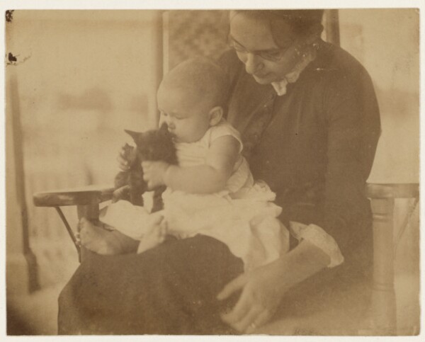 Thomas Eakins, [Frances Crowell and Child with Kitten]