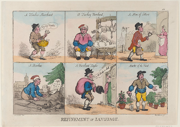 Thomas Rowlandson, Refinement of Language