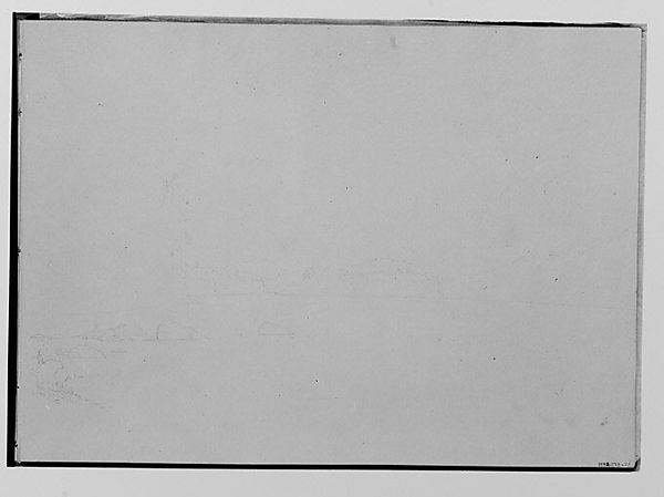 Thomas Hewes Hinckley, Outline of A View Across A Lake (from Sketchbook)