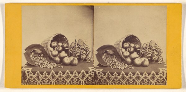 Unknown, [Three baskets of nuts, fruits, and grapes]
