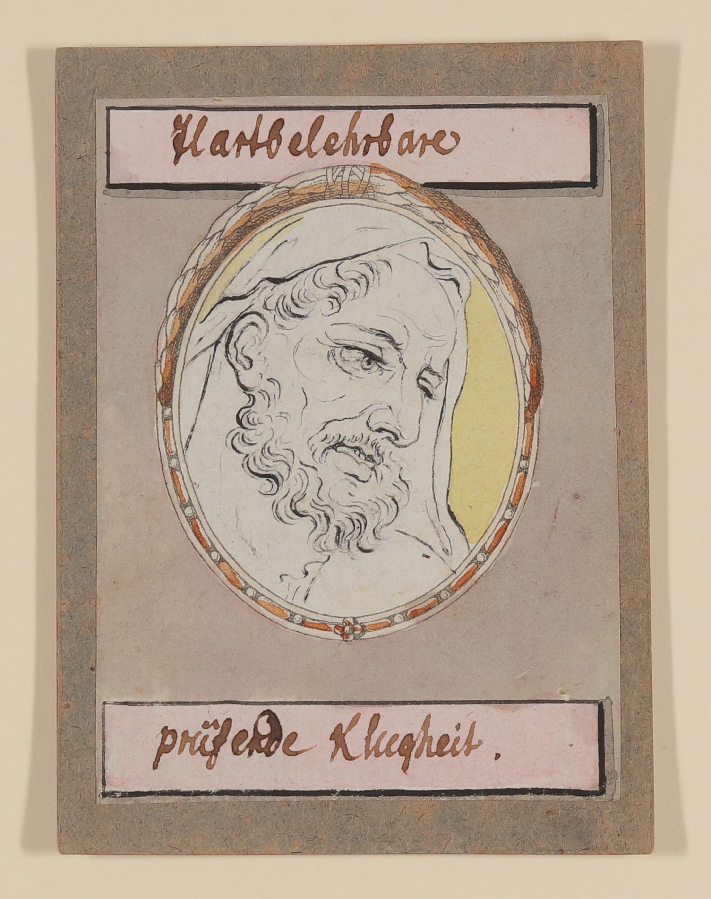 Johann Caspar Lavater, "Hartbelehrbare prüfende Klugheit" [Teil der Serie "Umrisse Koepfe"]