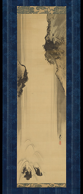 Shibata Zeshin, Rocks and Waterfall
