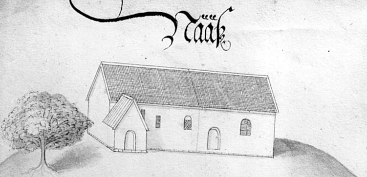 Unknown artist, Vänersnäs sn. Kyrkan , exteriör, enligt ritning.