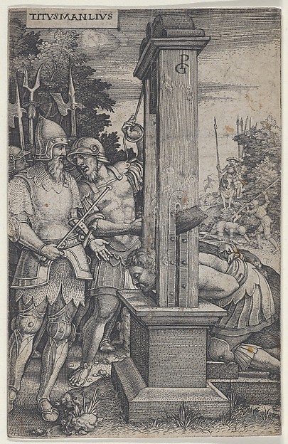 Georg Pencz, Titus Manlius, from "Roman Heroes"