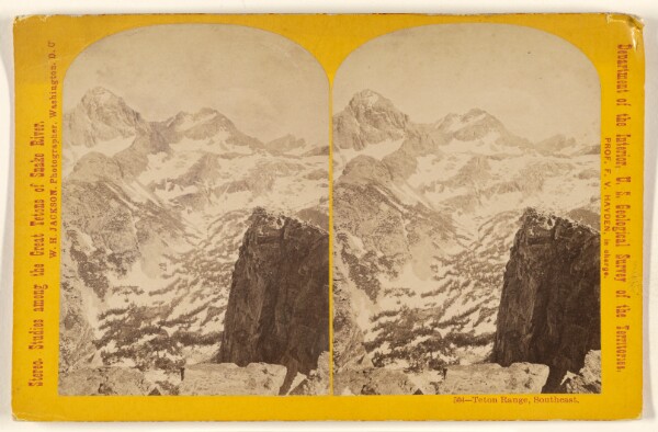 William Henry Jackson, Teton Range, Southeast.