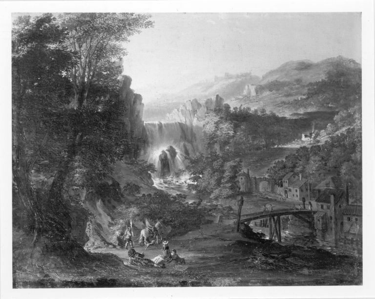 Johann Jakob Dorner the Elder, Landschaft mit Wasserfall