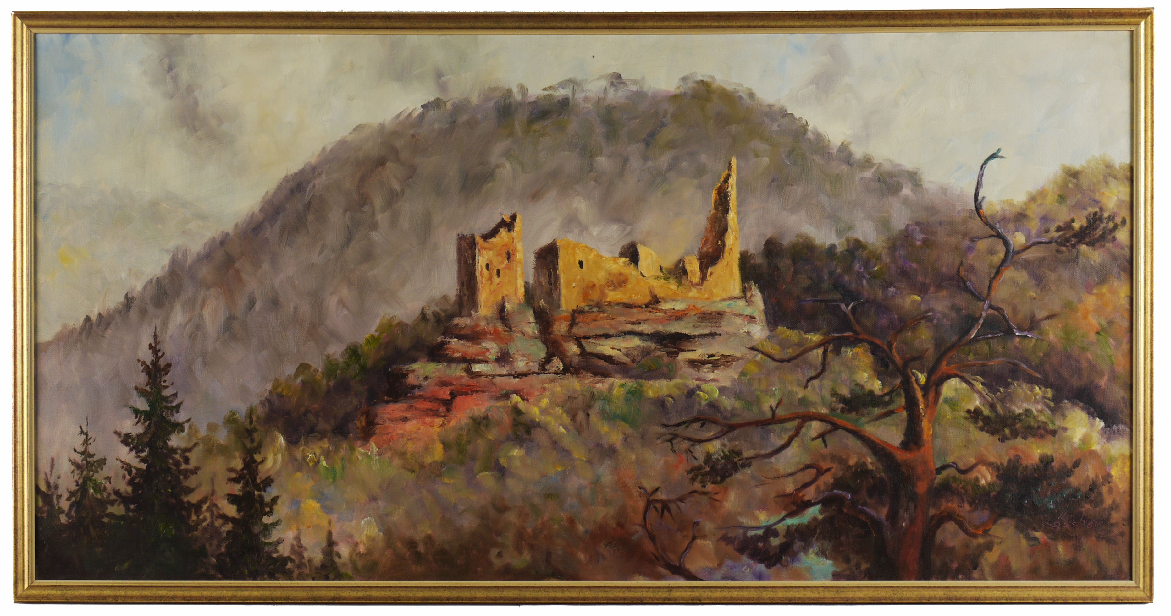 Erich Löscher, Blick auf die Burgenruine Wasigenstein