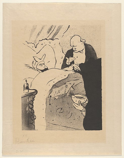 Henri de Toulouse-Lautrec, Carnot Is Sick! (from Les Vieilles Histoires)