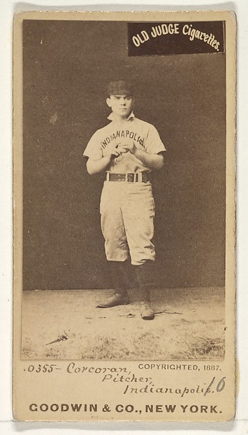 Goodwin & Company, Corcoran, Pitcher, Indianapolis, from the Old Judge series (N172) for Old Judge Cigarettes