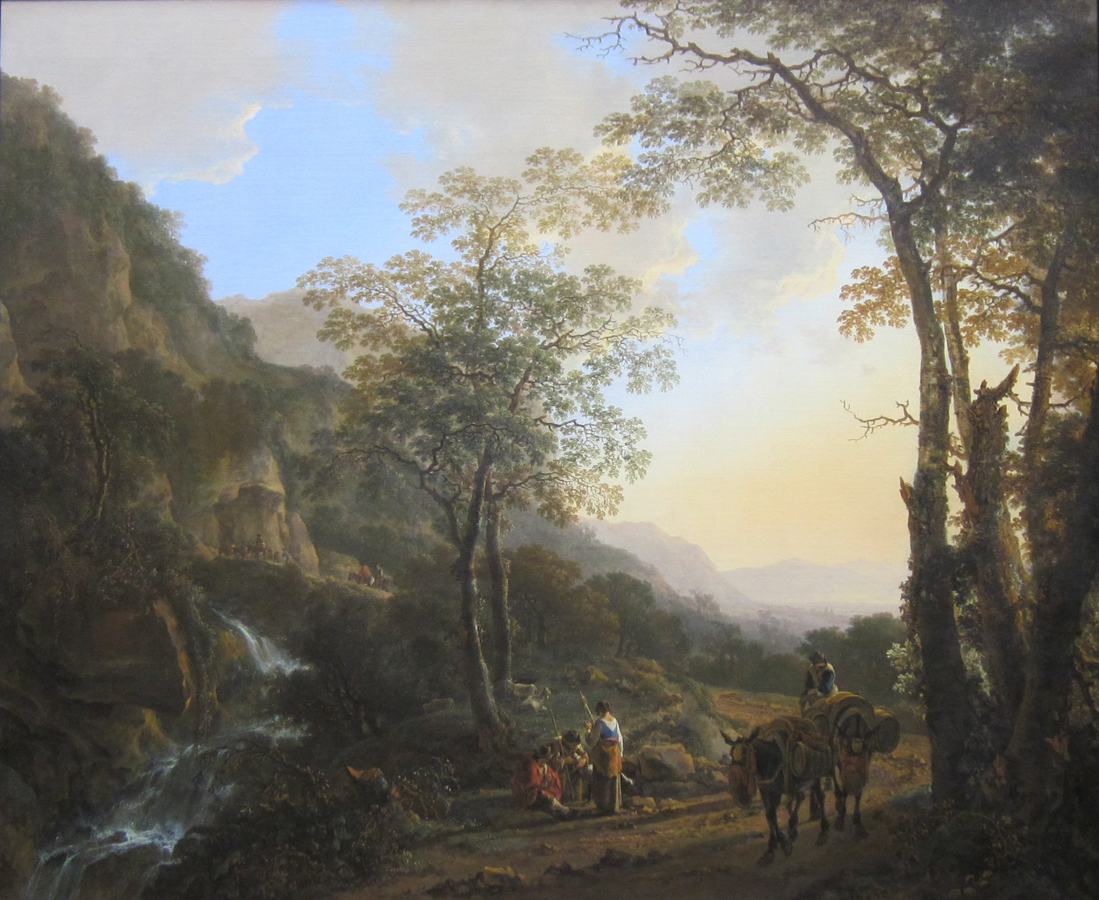 Jan Both, An Italianate Landscape with Travelers on a Path