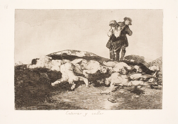 Francisco de Goya, Begrave sine døde og tie (18)