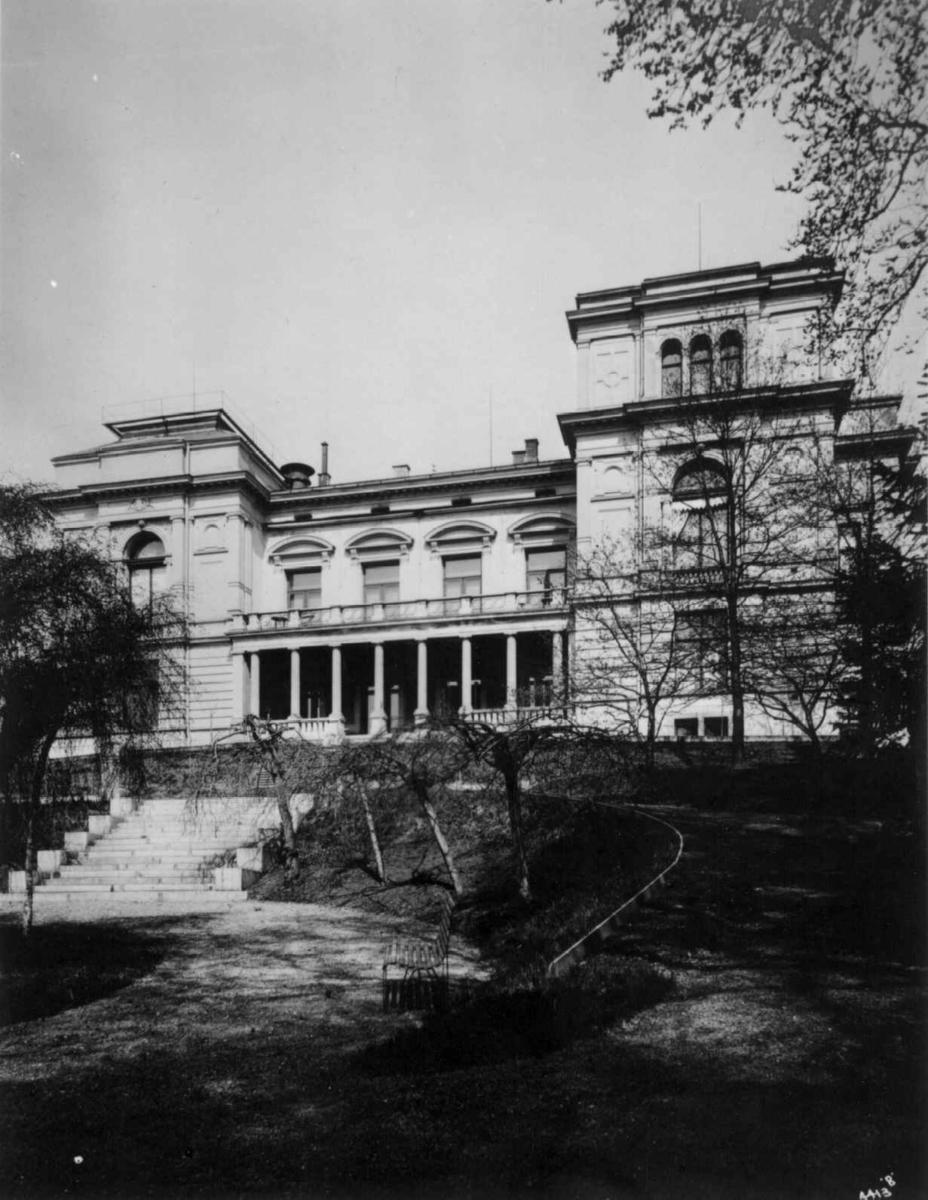 Anders Beer Wilse, Drammensveien 78, Oslo. Hagefasaden. Det Norske Videnskaps-Akademi.