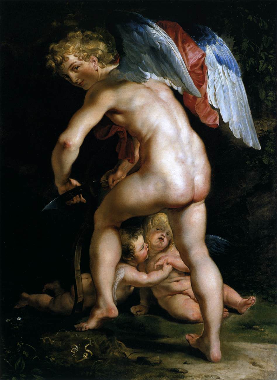 Peter Paul Rubens, Cupid (Eros) Carves the Bow