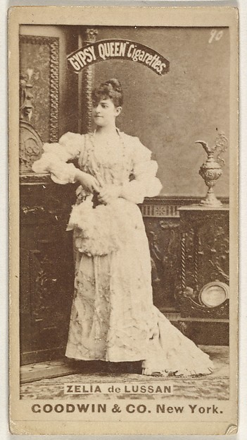 Goodwin & Company, Zelia de Lussan, from the Actors and Actresses series (N171) for Gypsy Queen Cigarettes