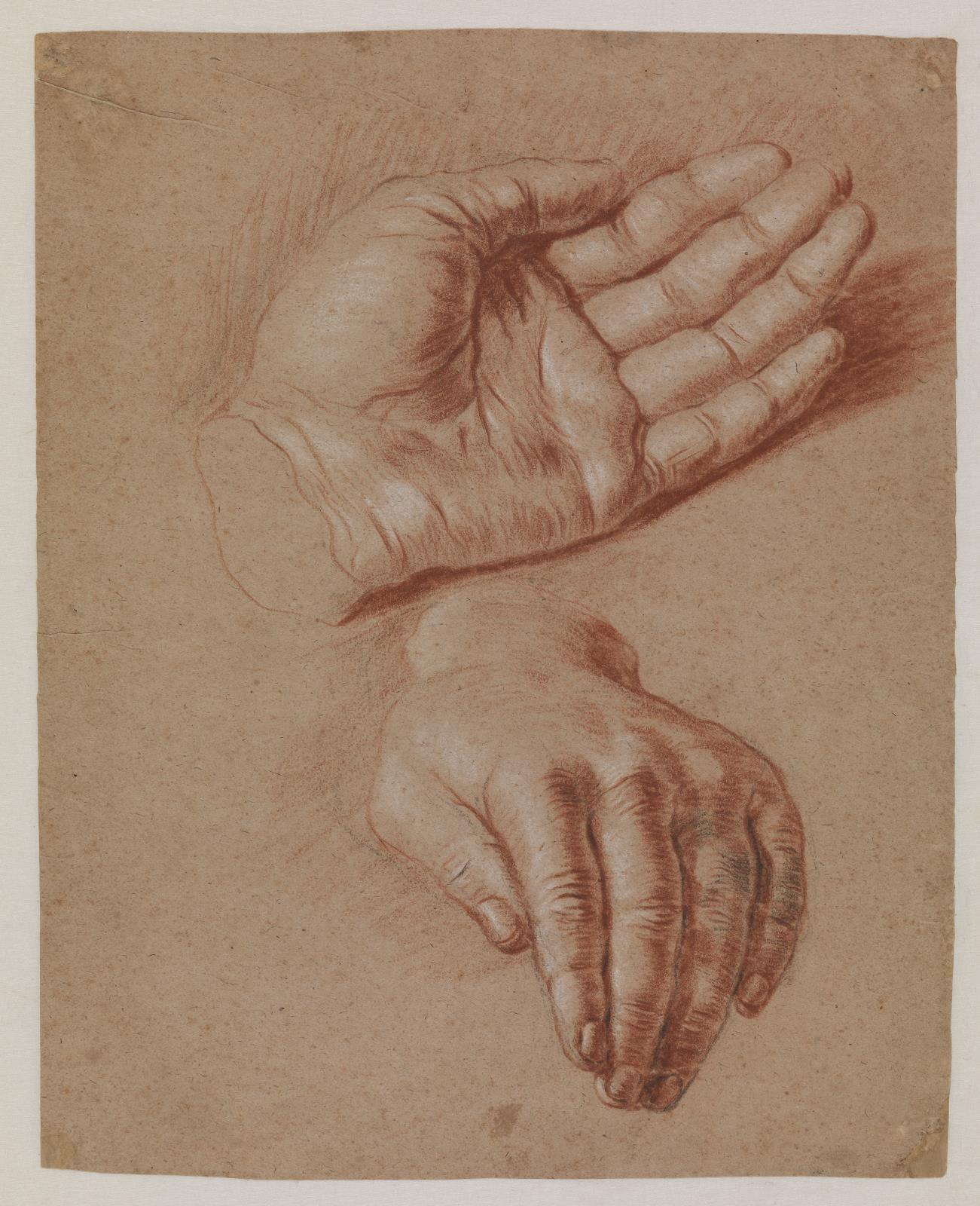Karel van Mander III, Studier af to hænder.