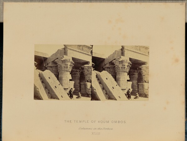 Francis Frith, The Temple of Koum Ombos. Columns in the Portico