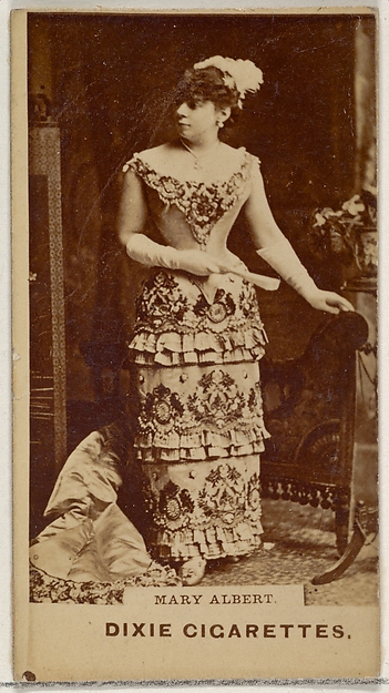 Allen & Ginter, Mary Albert, from the Actors and Actresses series (N45, Type 7) for Dixie Cigarettes