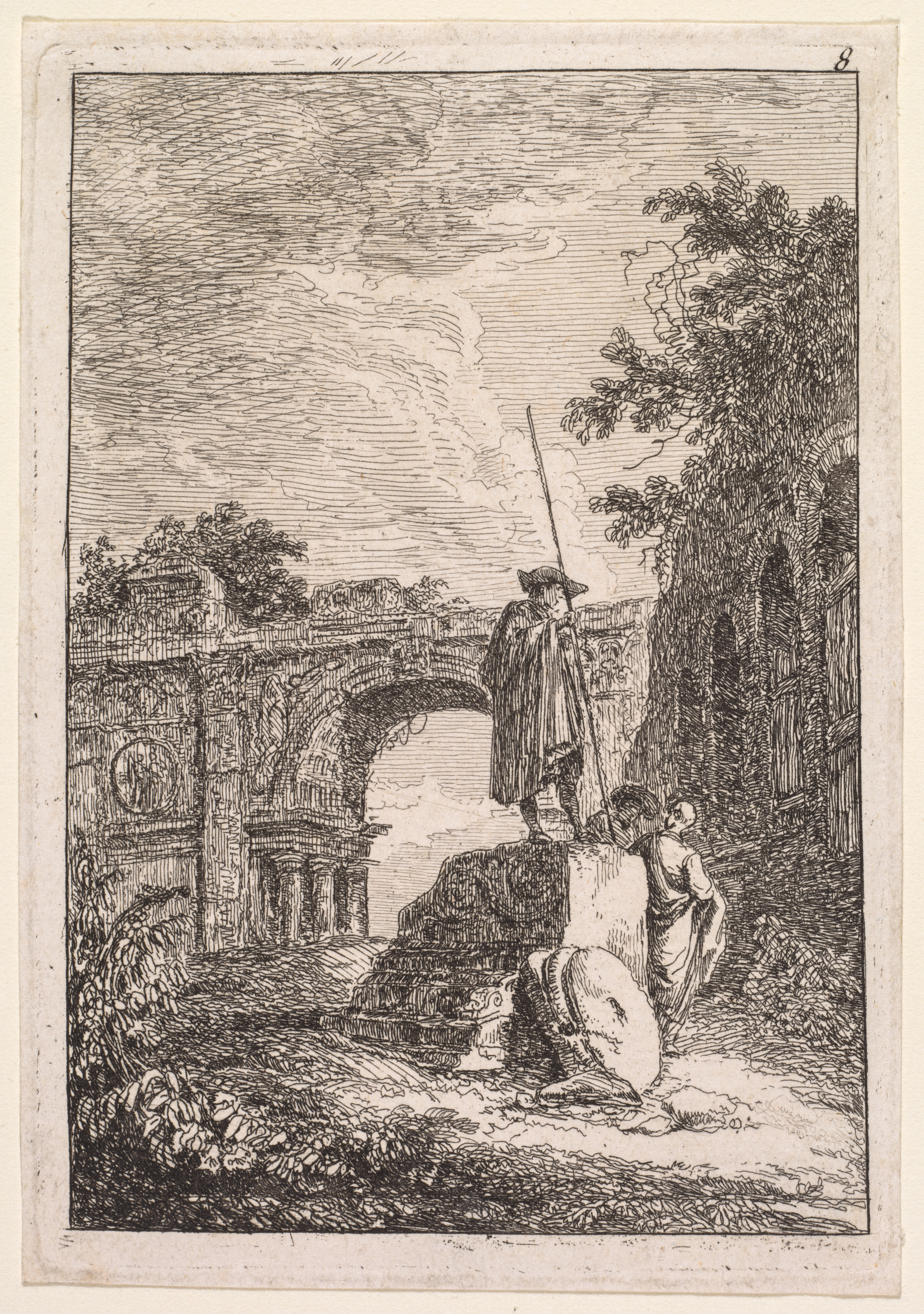 Hubert Robert, Les Soirées de Rome:  L'Arc de triomphe