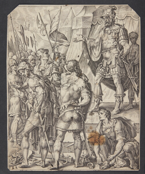 Maarten van Heemskerck, David bevæbner sine mænd