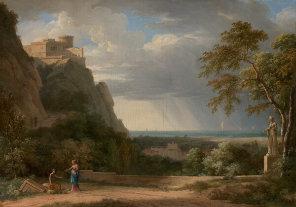 Pierre-Henri de Valenciennes, Classical Landscape with Figures and Sculpture