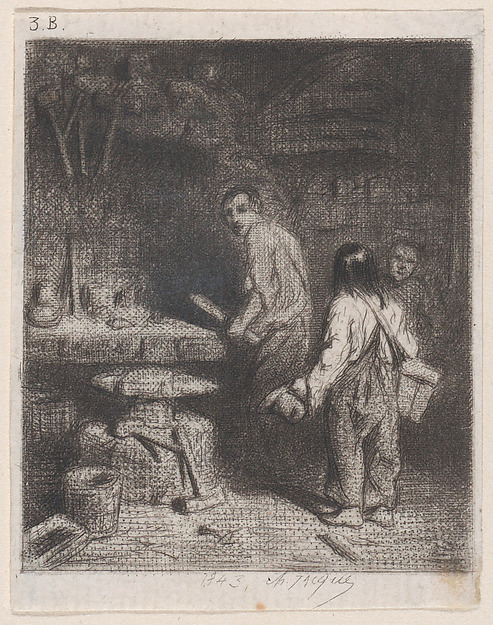 Charles Jacque, The Little Blacksmith