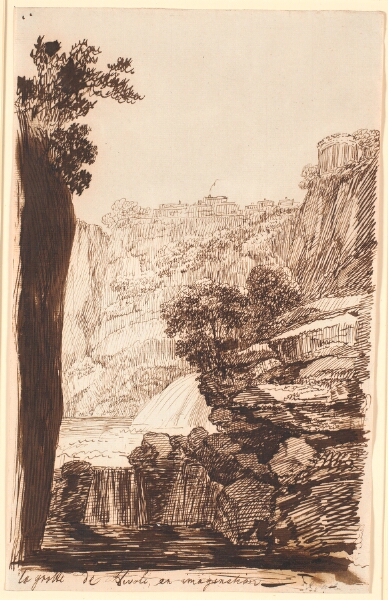 Jens Juel, La grotte de Tivoli en imagination