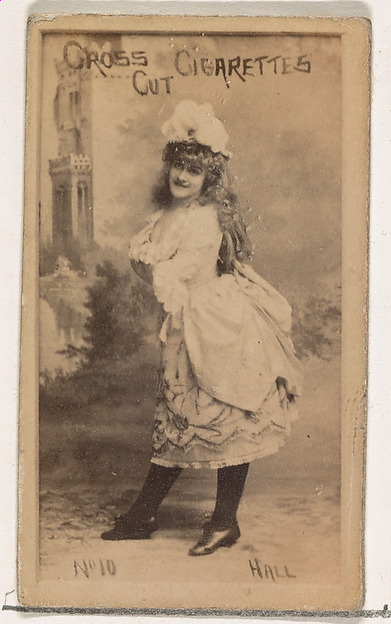 W. Duke, Sons & Co., Card Number 10, Hall, from the Actors and Actresses series (N145-1) issued by Duke Sons & Co. to promote Cross Cut Cigarettes