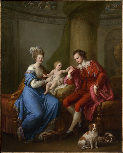 Angelica Kauffmann, Edward Smith Stanley (1752–1834), Twelfth Earl of Derby, Elizabeth, Countess of Derby (Lady Elizabeth Hamilton, 1753–1797), and Their Son (Edward Smith Stanley, 1775–1851)