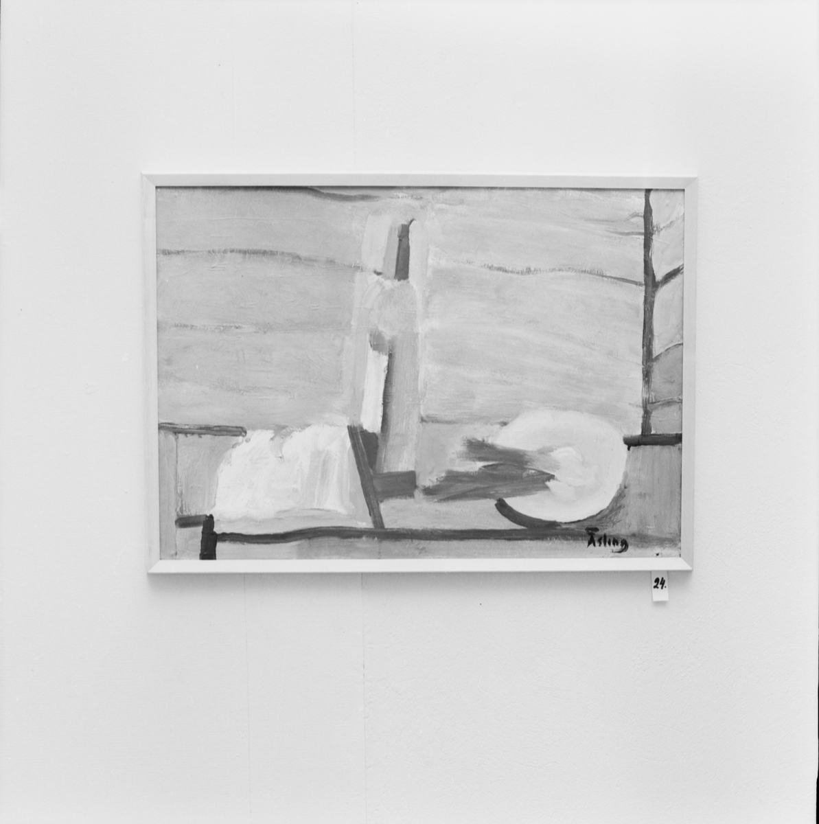 Uppsala-Bild, Plates - “Still Life with Leeks” by Lennart Åsling, Uppsala 1962