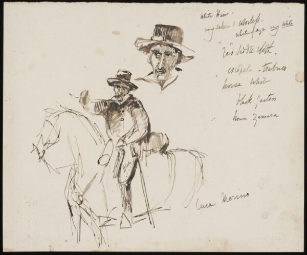 John Frederick Lewis, Rough sketch of  Jerónimo Merino Cob, also known as Cura Merino