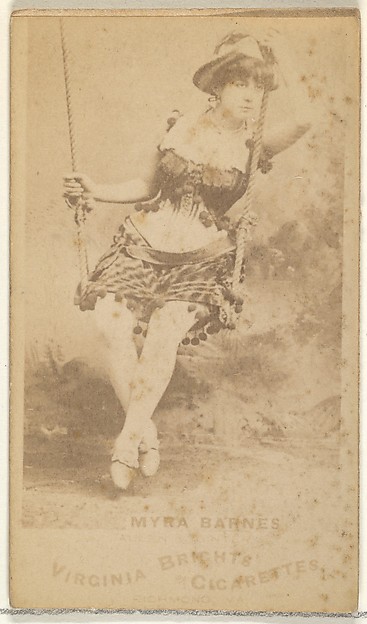 Allen & Ginter, Myra Barnes, from the Actors and Actresses series (N45, Type 1) for Virginia Brights Cigarettes