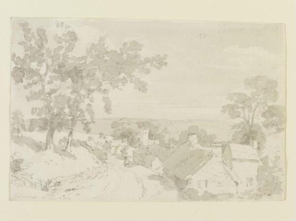 John Constable, The entrance to the village of Edensor