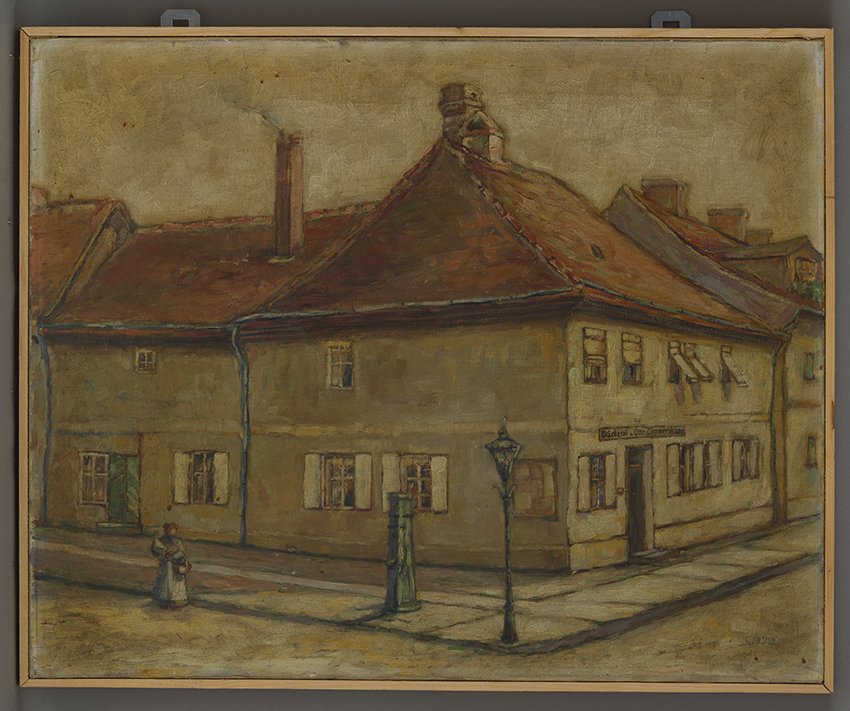 Ernst Slesina, Bäckerei Zimmermann vor dem Umbau, 1930er Jahre