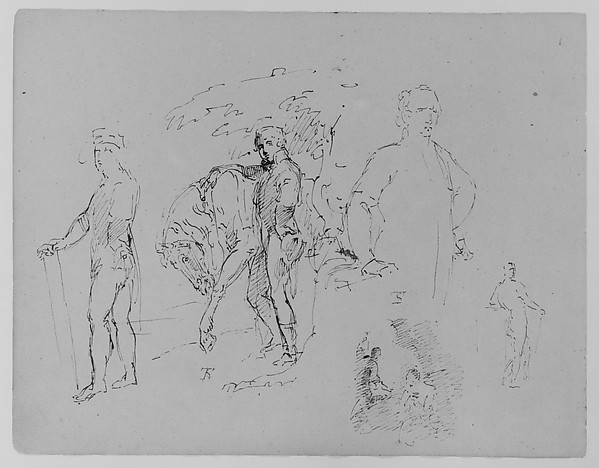 Thomas Sully, Charles I, after Van Dyke Dismounted Equestrian Portrait; Colonel George Kitts Coussmaker, after Reynolds (from Sketchbook)