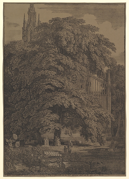 Karl Friedrich Schinkel, Gothic Church Hidden by a Tree