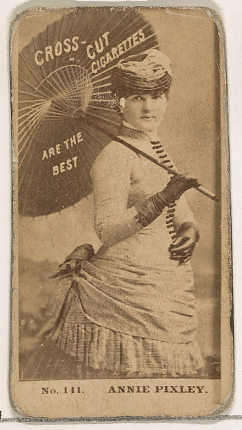 W. Duke, Sons & Co., Card Number 141, Annie Pixley, from the Actors and Actresses series (N145-2) issued by Duke Sons & Co. to promote Cross Cut Cigarettes