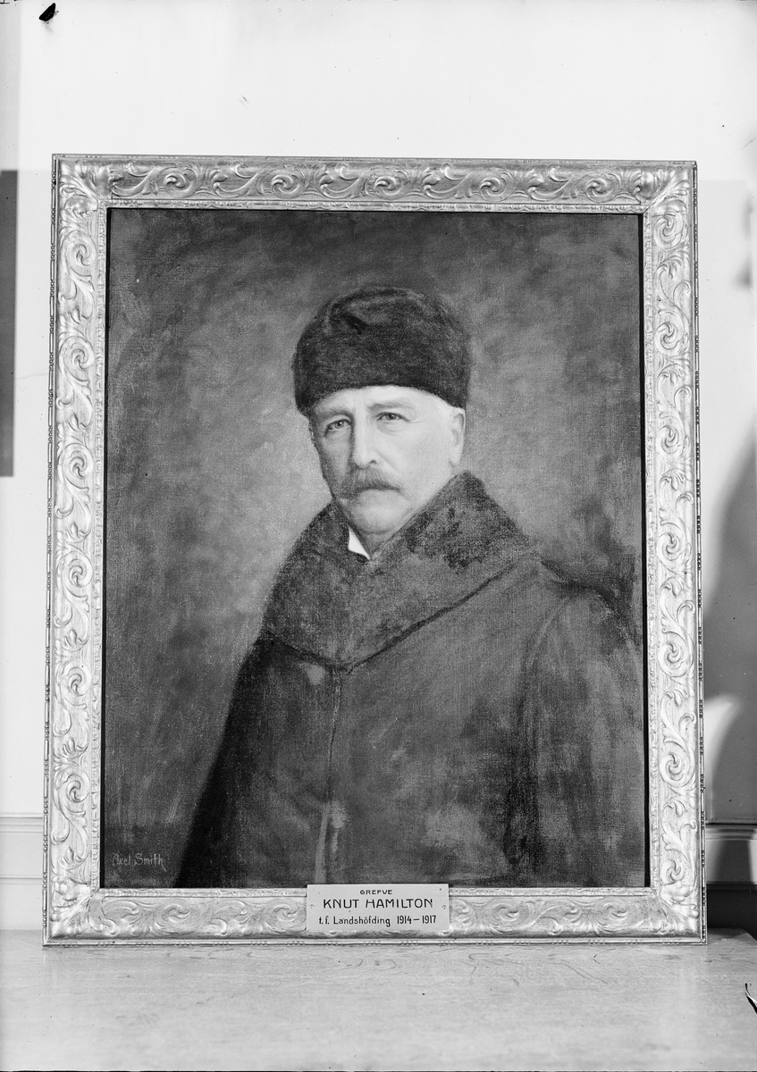 Okänd,, Oil painting depicting Greve Knut Hamilton, t. f. County Council 1914 -1917