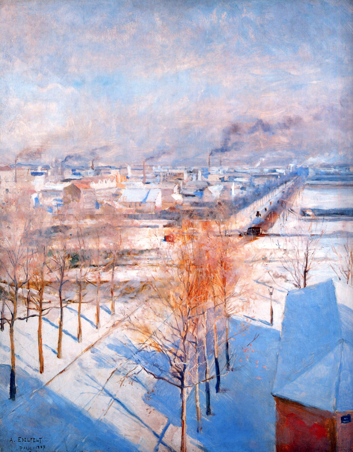 Albert Edelfelt, Paris in Snow