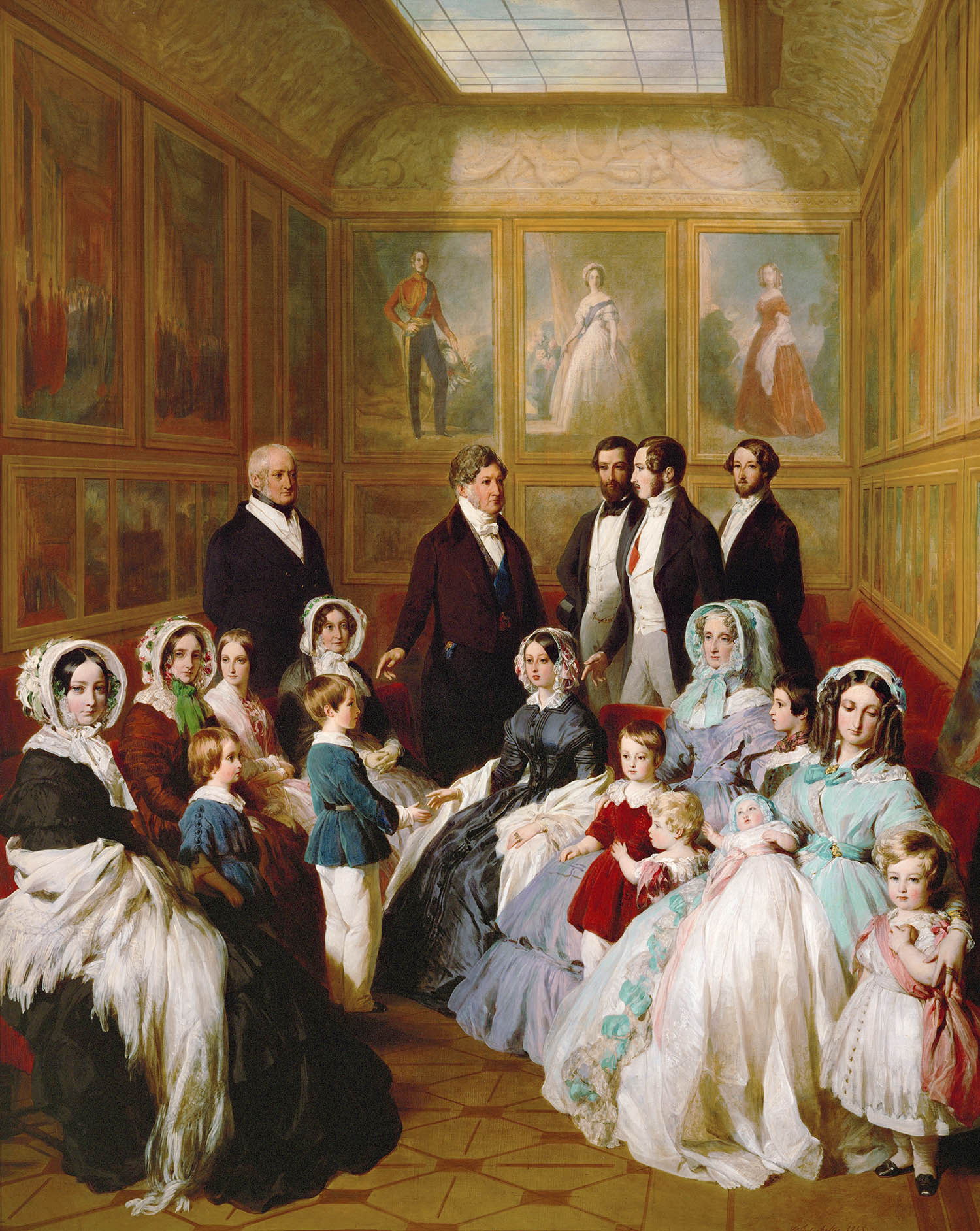Franz Xaver Winterhalter, Réunion en famille dans la galerie Victoria au château d'Eu, le 8 septembre 1845