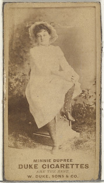 W. Duke, Sons & Co., Minni Dupree, from the Actors and Actresses series (N145-7) issued by Duke Sons & Co. to promote Duke Cigarettes