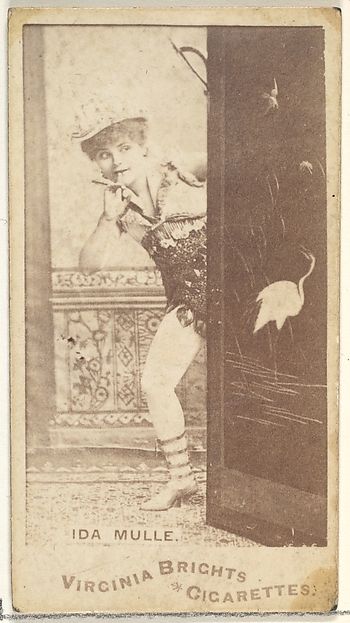 Allen & Ginter, Ida Mulle, from the Actors and Actresses series (N45, Type 1) for Virginia Brights Cigarettes