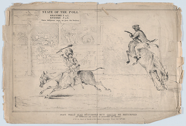 Anonymous, British, 19th century, Not What Was Returned But Could Be Returned – To Represent the County of Buckingham and Bedford